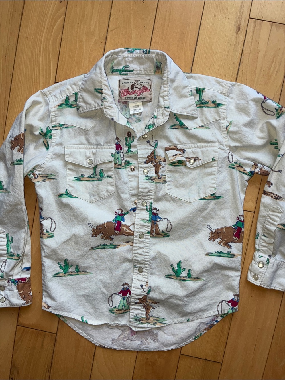 Vintage wrangler American cowboy snap shirt